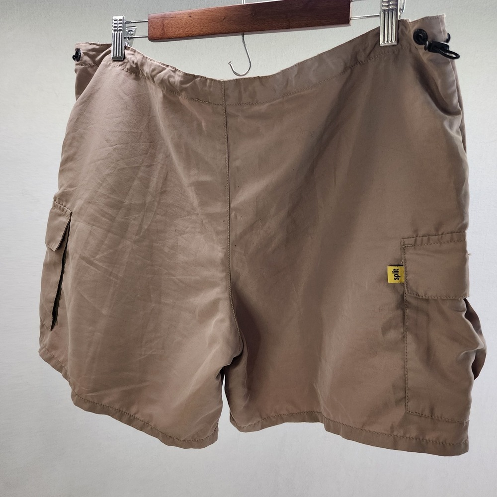 Split Girl Women's Cargo Shorts Khaki Drawstring Waist Size M - Picture 2 of 7
